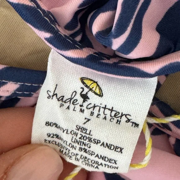 Shade Critters Girls Purple & Navy Swimsuit - Size 7 Years - Picture 3 of 3